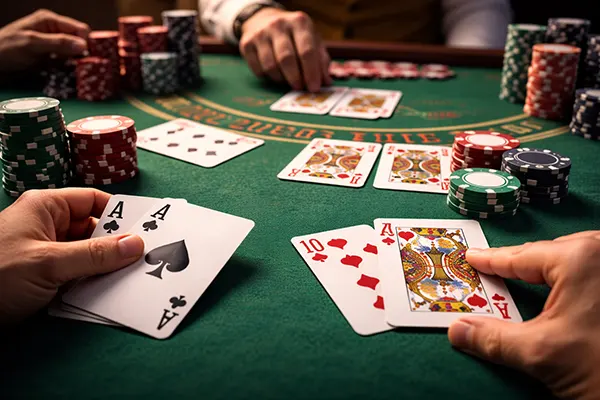 jetons casino empilés